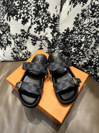 Louis Vuitton Checkered Slides - Image 9