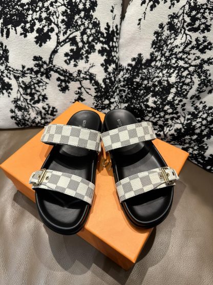 Louis Vuitton Checkered Slides - Image 9
