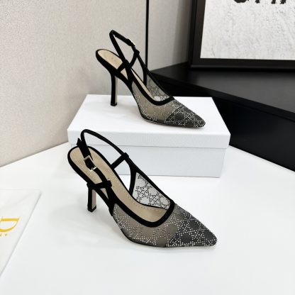 Dior J‘ADIOR woven strap open-back high heels - Image 9