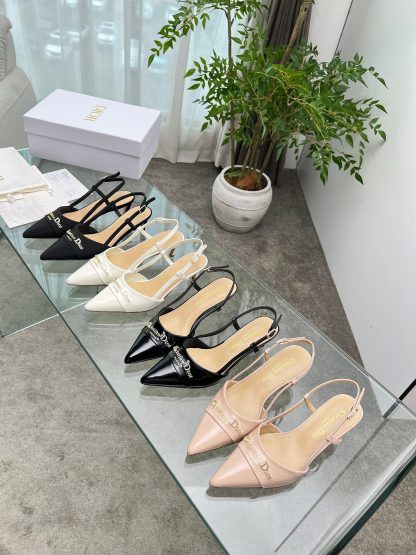 Dior black hollow heel high heels - Image 9