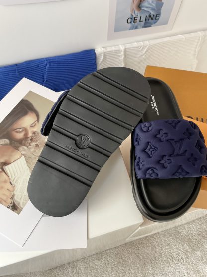 Louis Vuitton Velcro Embossed Slippers - Image 8