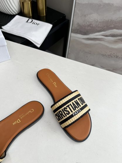 Dior classic lettering flat slides - Image 9