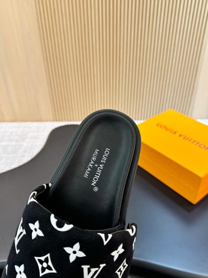 Louis Vuitton embossed logo slippers Pool Pillow Comfort flat slides - Image 9