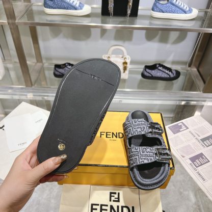 Louis Vuitton double buckle flat slides - Image 9