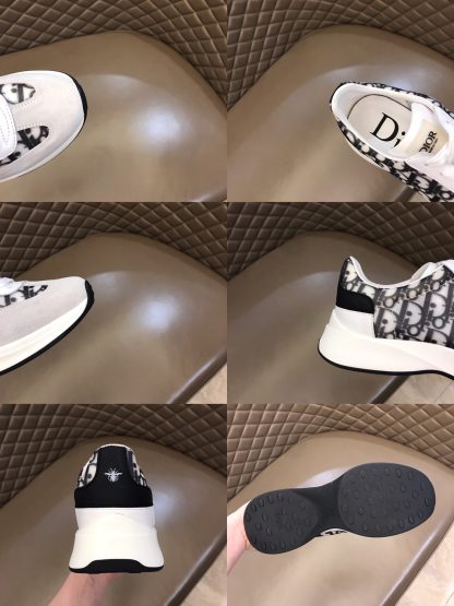 Dior B01 White Monogram Canvas Spliced Sneakers - Image 10