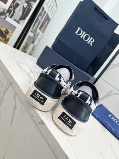 Dior navy blue embroidered tennis shoes - Image 9