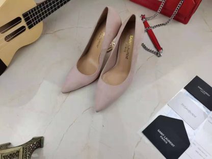 Ysl letter metal heel single shoes high heels - Image 8