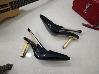 YSL high heels, classic YSL letter high-heeled sandals - Image 9