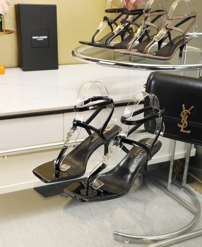 YSL black classic high-heeled sandals - Image 9