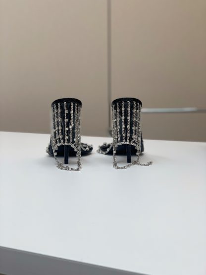Ysl rhinestone chain high heels - Image 9