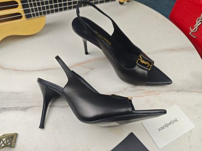 Ysl stiletto YSL letter sandals classic high heels - Image 8