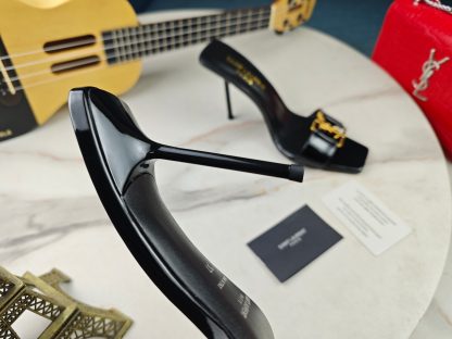 Ysl thin-heeled Ysl letter elegant high-heeled sandals - Image 8