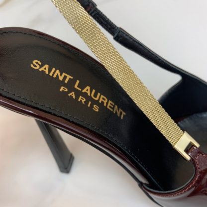 YSL runway high-heeled open-back heels - Image 9