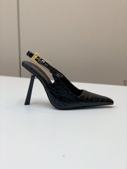 Ysl runway style open-back high heels - Image 8