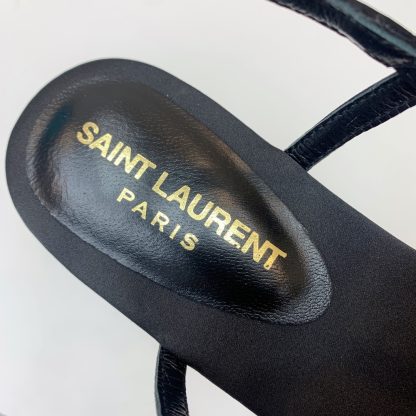 Ysl silk diamond buckle flat sandals - Image 9