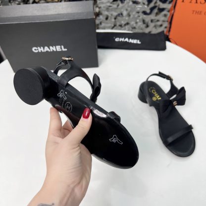 Chanel Early Spring Dance Shoes Series Black Delicate Sandals Heel Height 3.5cm - Image 9