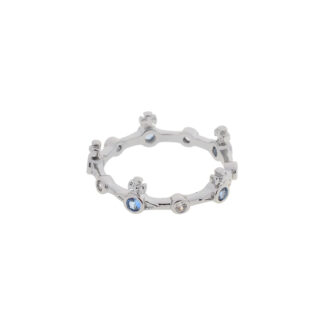 Vivienne Westwood Round Diamond Bamboo Saturn Ring