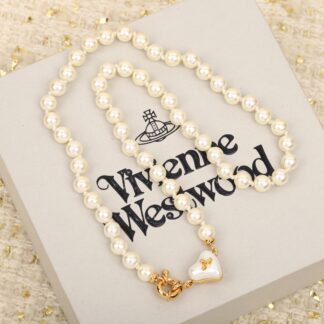 Vivienne Westwood Heart Pearl Necklace