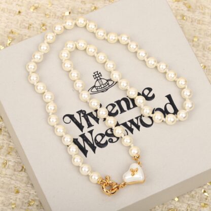 Vivienne Westwood Heart Pearl Necklace