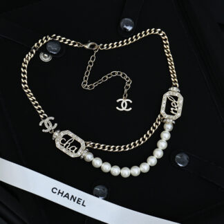 Chanel Vintage Small Square Pearl Necklace