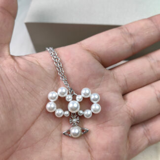 Vivienne Westwood Bow Pearl Necklace