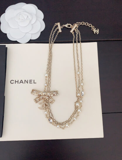 Chanel Bow 3-Layer Necklace