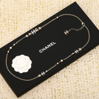 Chanel Bow Chain Sweater Necklace