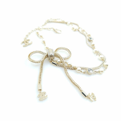 Chanel Bow Double Necklace - Image 2