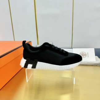 Hermès Spring and Summer Classic Couple Black and Red Sports Shoes
