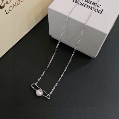 Vivienne Westwood Classic Pearl Saturn Necklace