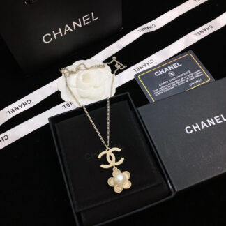 Chanel Classic Pearl Camellia Necklace
