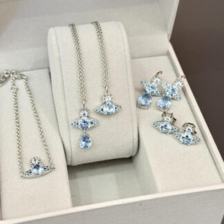 Vivienne Westwood Saturn colored diamond necklace