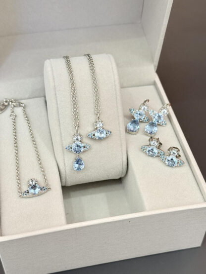 Vivienne Westwood Saturn colored diamond necklace