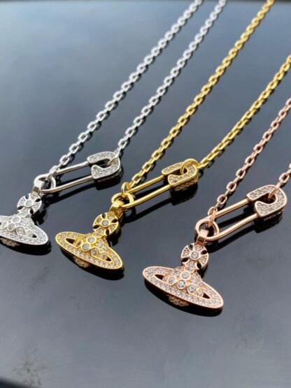 Vivienne Westwood Saturn diamond necklace
