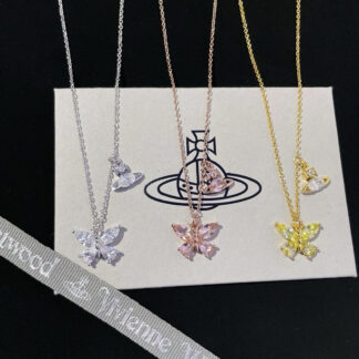 Vivienne Westwood diamond Saturn necklace