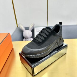 Hermès Spring and Summer Classic Couple Black Sports Shoes