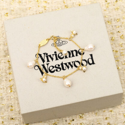 Vivienne Westwood Baroque Pearl Multi-Saturn Bracelet