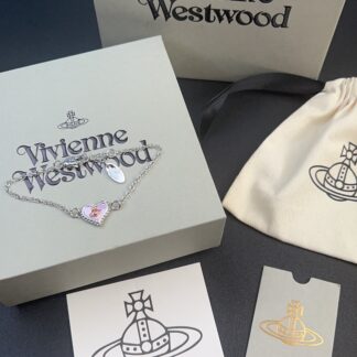 Vivienne Westwood white gold and pink mother-of-pearl bracelet