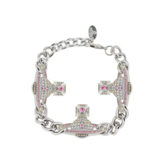 Vivienne Westwood Multi-KIKA Full Diamond Cuban Chain Bracelet