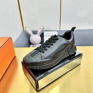 Hermès Spring and Summer Classic Couple British Black Sports Casual Shoes