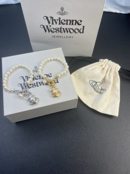 Vivienne Westwood Vintage Cat Boat Pearl Bracelet