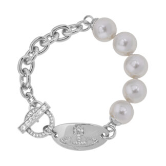 Vivienne Westwood zircon oval brand mixed bracelet