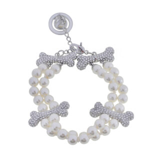 Vivienne Westwood Bone Double Row Pearl Bracelet