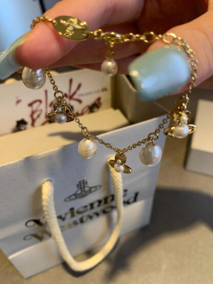 Vivienne Westwood Classic Sparkling Saturn Ring Bracelet