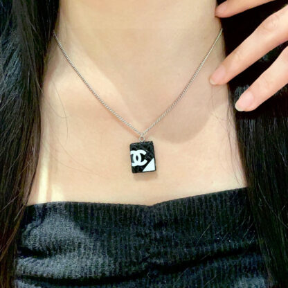 Chanel prismatic double C necklace - Image 2