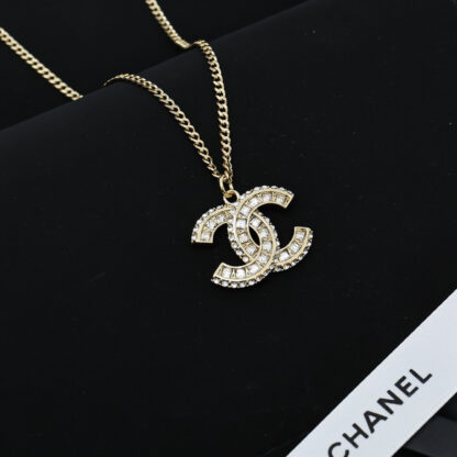 Chanel full diamond letter necklace - Image 2