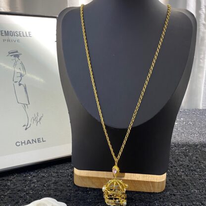 Chanel bird cage long necklace - Image 2