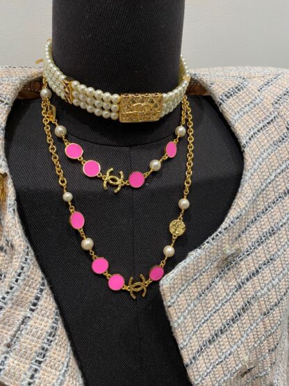 Chanel Lava Barbie Pink Sweater Chain - Image 2