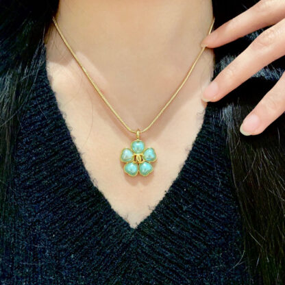 Chanel Camellia Double C Necklace - Image 2