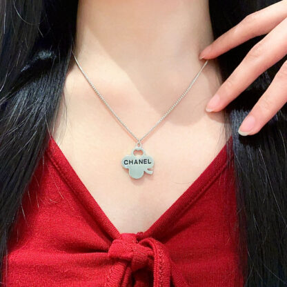 Chanel Camellia Letter Necklace - Image 2